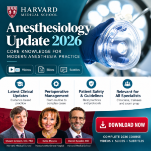 affiche médicale harvard anesthésiologie 2026